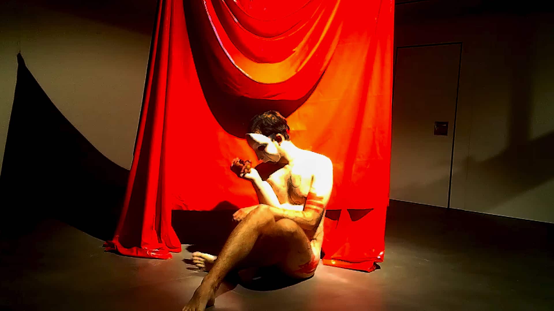 Bradley Dawson, Red Veil (2021), Live performance and installation